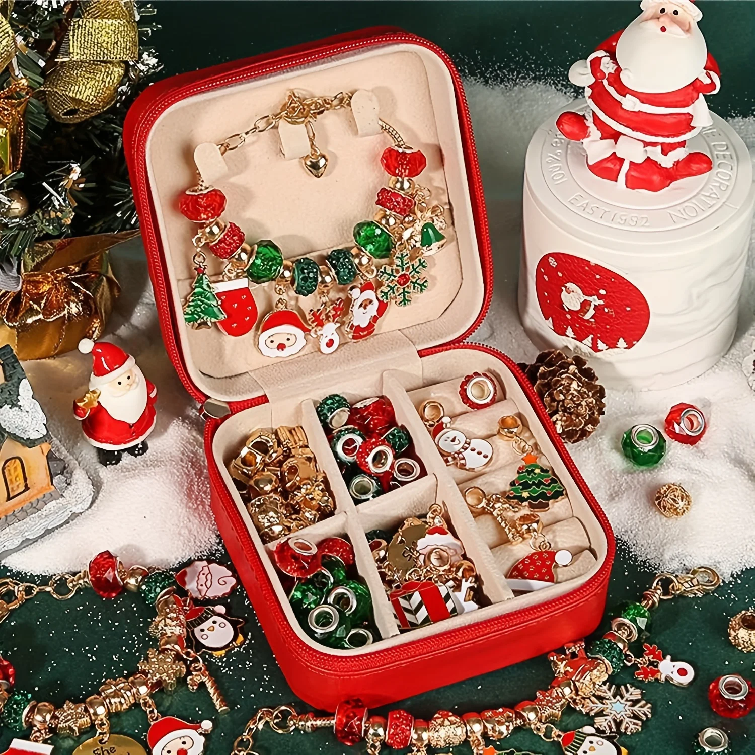 Christmas Charm Bracelet Making Kit DIY Jewelry