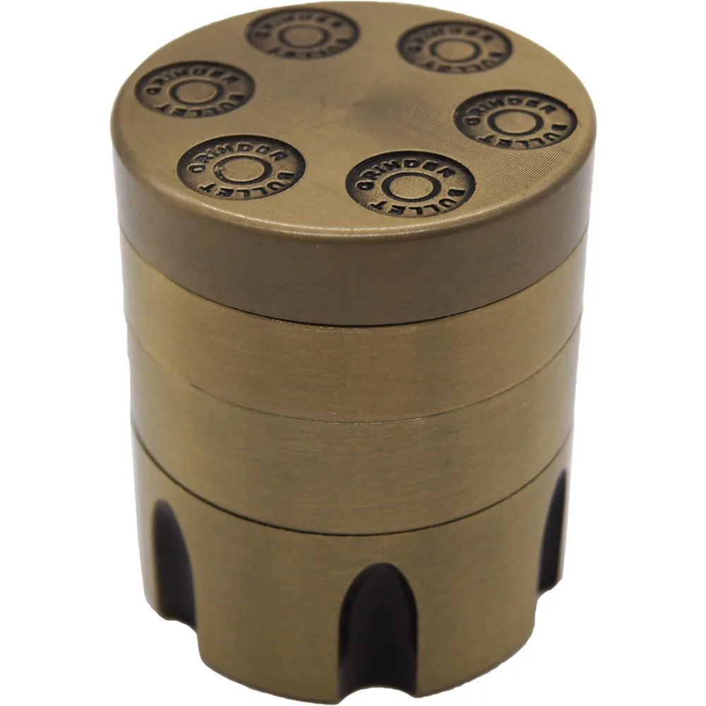 4 Part Metal Herb Grinder with Pollen Chamber