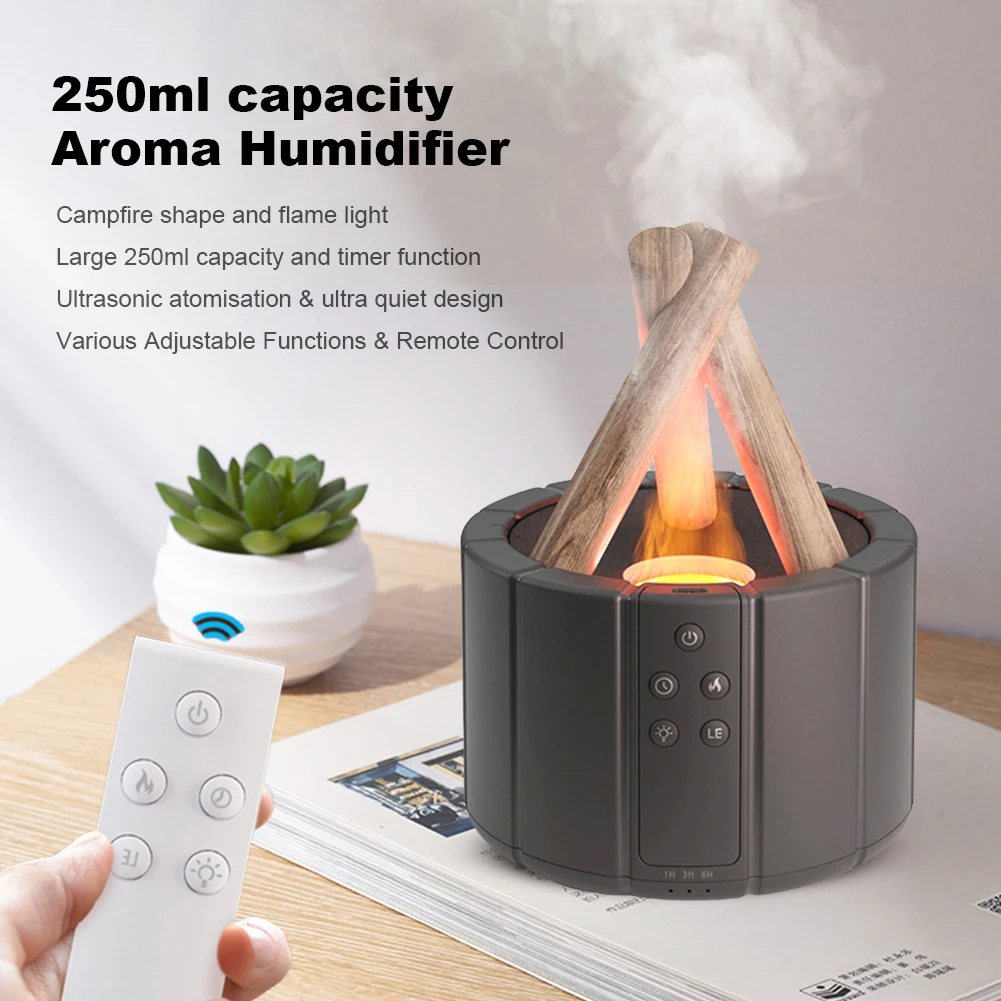 250ml Campfire Aroma Diffuser with Remote Control