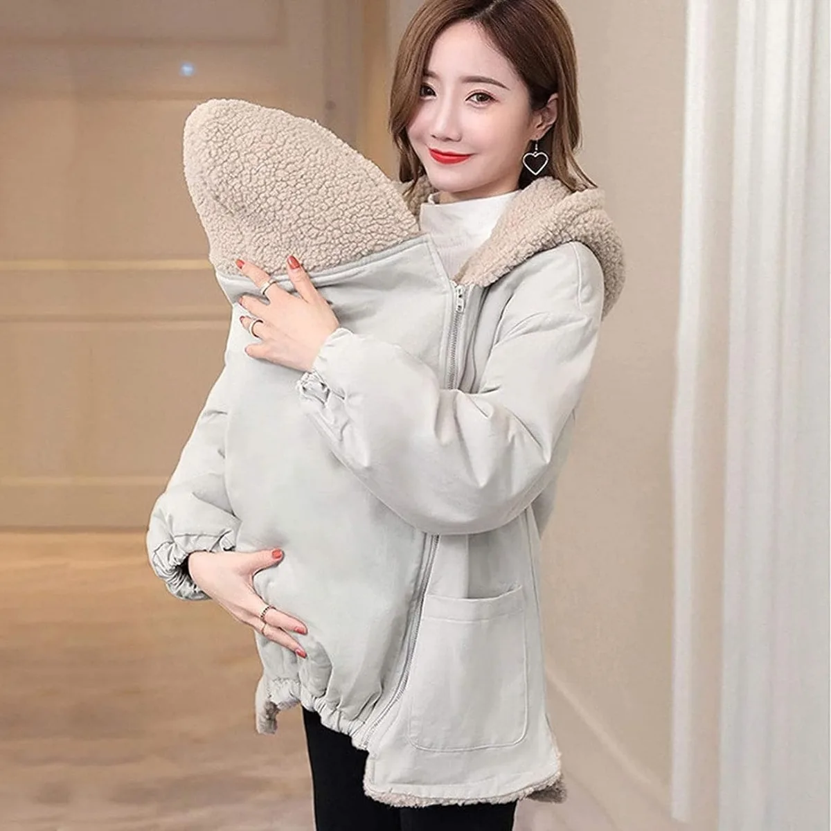 Multifunctional Maternity Baby Carrier Hoodie Jacket
