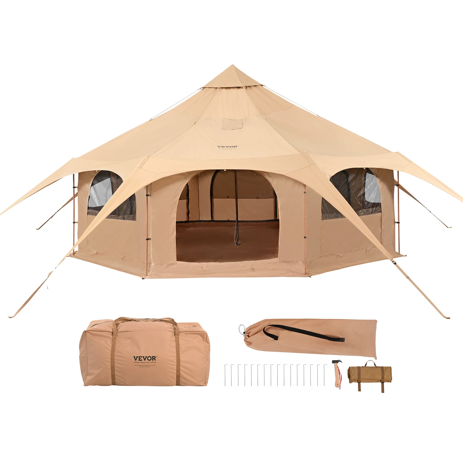 VEVOR 5m Bell Tent for Comfortable Outdoor Camping
