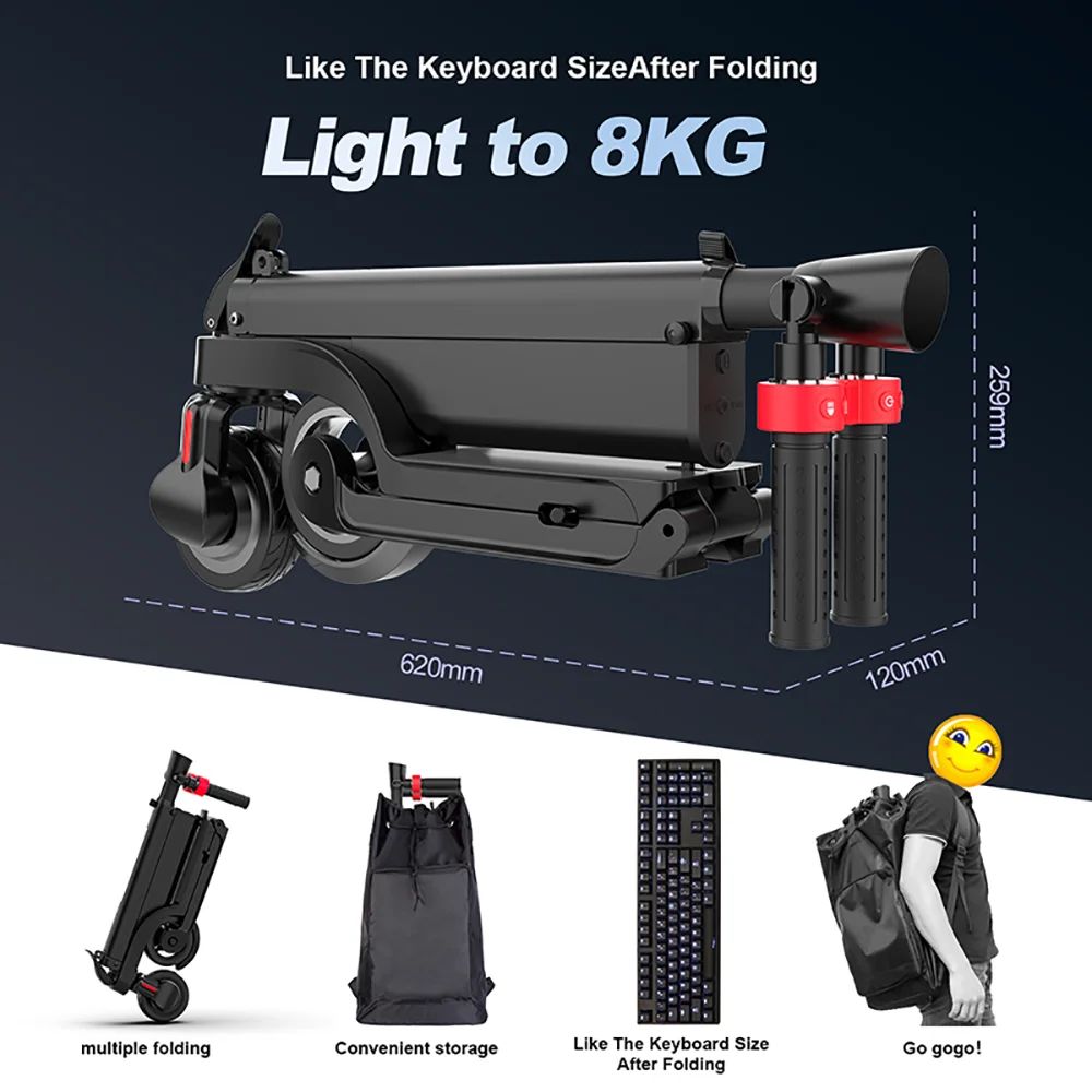 HX X6 Adult Electric Scooter 350W Foldable Kick E Scooter
