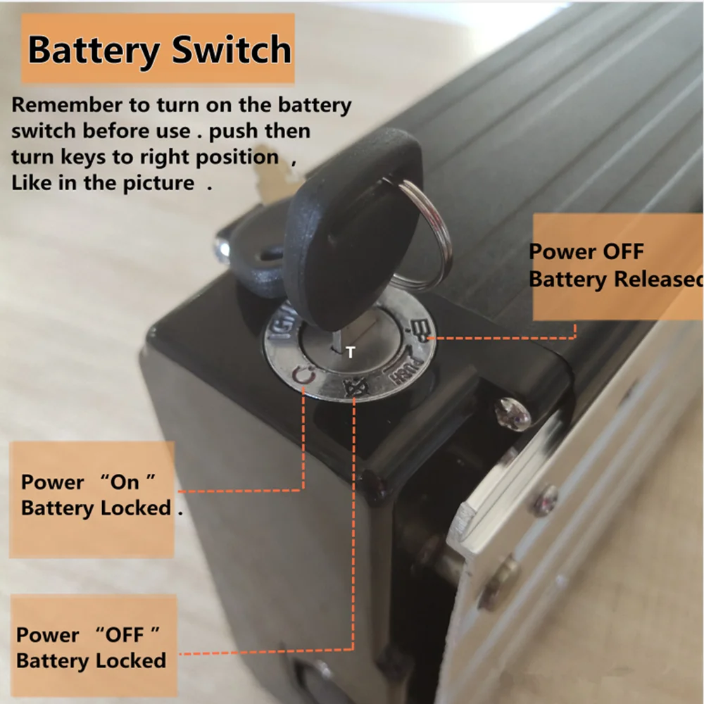 Premium Rear Rack eBike Battery 52V 48V 27Ah